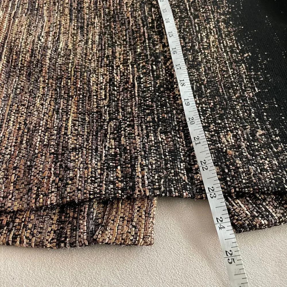 Lafayette 148 NY Blamu Tweed Pencil Skirt Size 4 Tan Black Ombre Cascade Pattern